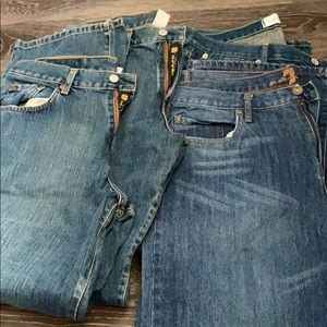 Men’s 4 bundle jeans Lucky, Seven and Paper denim